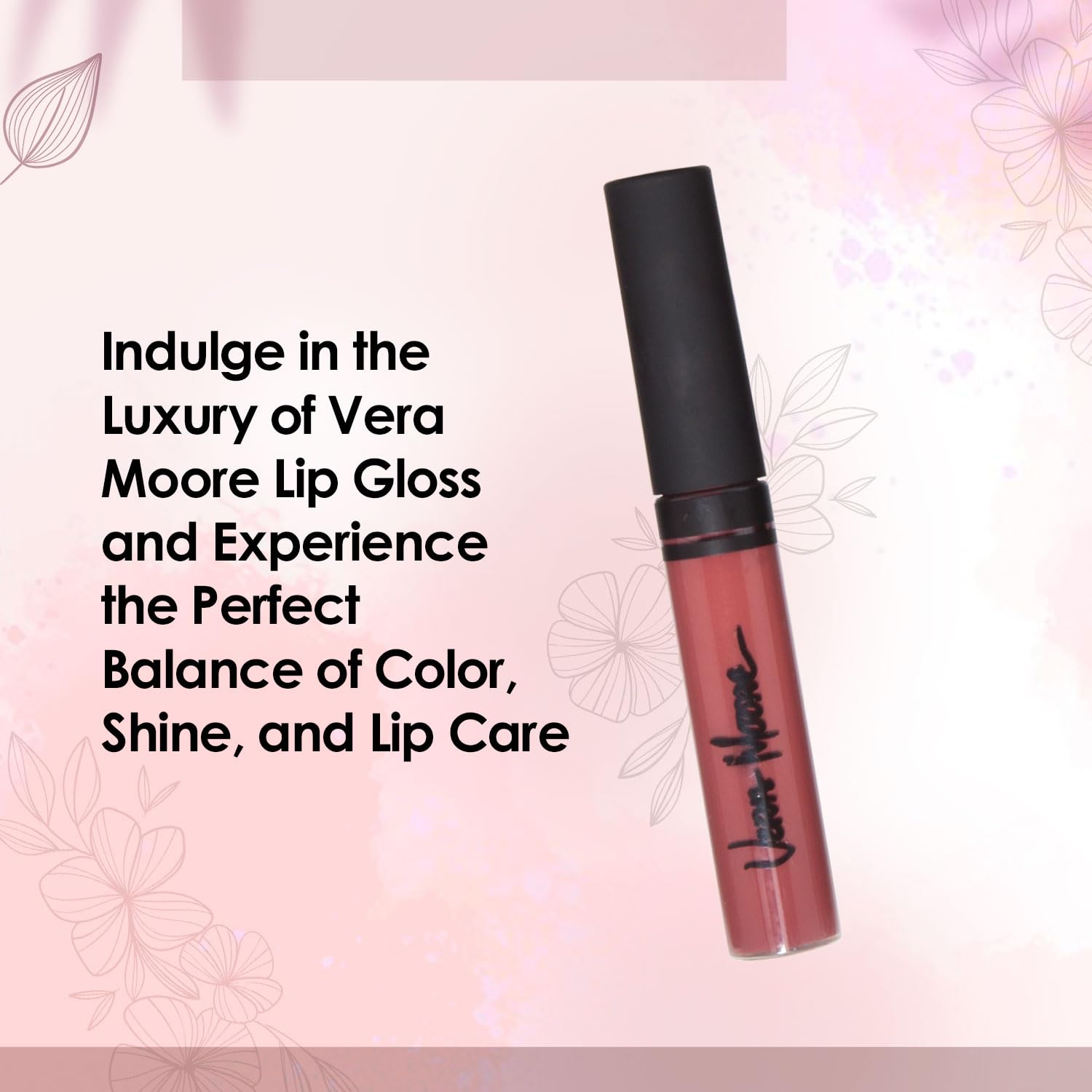 VERA MOORE COSMETICS AND SKIN CARE Lip Gloss, Moisturizing Lip Color with Shimmer for Long Lasting Shine, Lightweight Lip Stain, Girls Non-Sticky Lip Gloss with Aloe Vera, W/Vitamin C, E (Autumn)