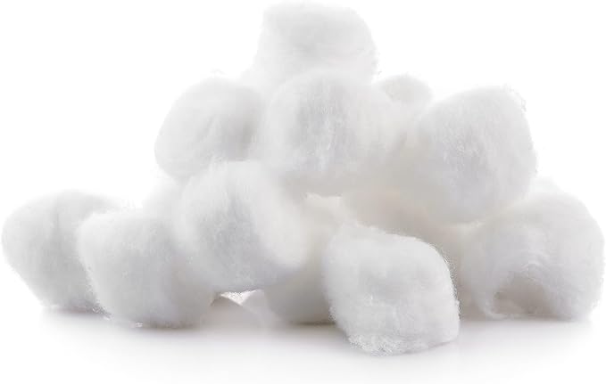 DecorRack 1000 Large Cotton Balls, 100% Pure Cotton, Soft and Absorbent