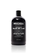 Brickell Men's Rapid Wash, 3 in 1 Body Wash Gel for Men, With Aloe, Vitamin E, and Jojoba Oil, 16 Ounce, Fresh Mint Scent