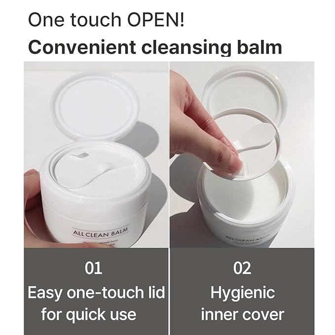 HEIMISH All Clean Balm, Cleansing Balm, Waterproof Eye Makeup Remover, Oil Cleanser, Face Wash, Double Facial Cleanse, Vegan, For All Skin Types, Korean Skincare, 4.0 fl oz / 120ml