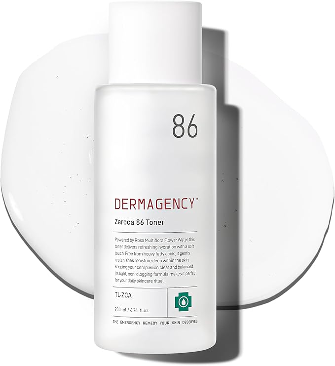 DERMAGENCY Zeroca 86 Toner | Korean Toner for Acne-Prone & Sensitive Skin | Lightweight, Fast-Absorbing | Oil Control, Pore Refining, Redness Relief | Fragrance-Free | K-Beauty 6.76 Fl.Oz 200ml