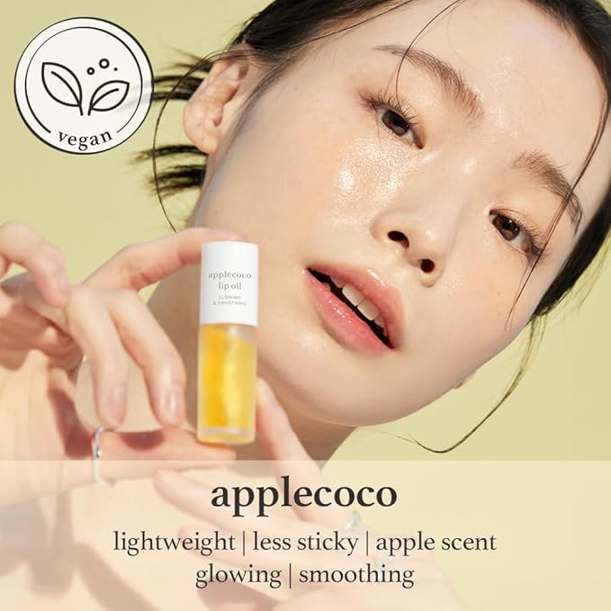 NOONI Korean Lip Oil - Applecoco - Plumping & Hydrating Tinted Lip Gloss