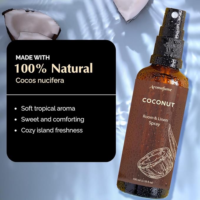 Coconut Air Freshener Spray for Room, Linen & Pillow 100ml by Aromafume