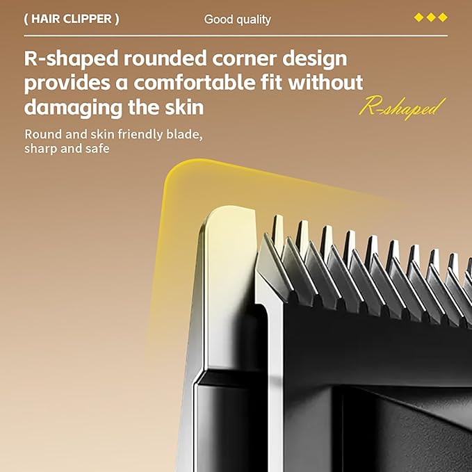 CACRTY Hair Clippers for Men, Cordless Clipper and Trimmer Set, Clippers for Hair Cutting Kit with LCD Display, Long Battery Life, R-Shaped Rounded Corner Design,Powerful Motor, Gifts for Men