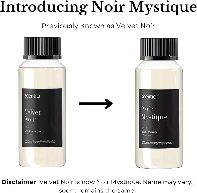 Noir Mystique Hotel Scent Diffuser Oil, Rose Bergamot Musk Blend, 50 mL