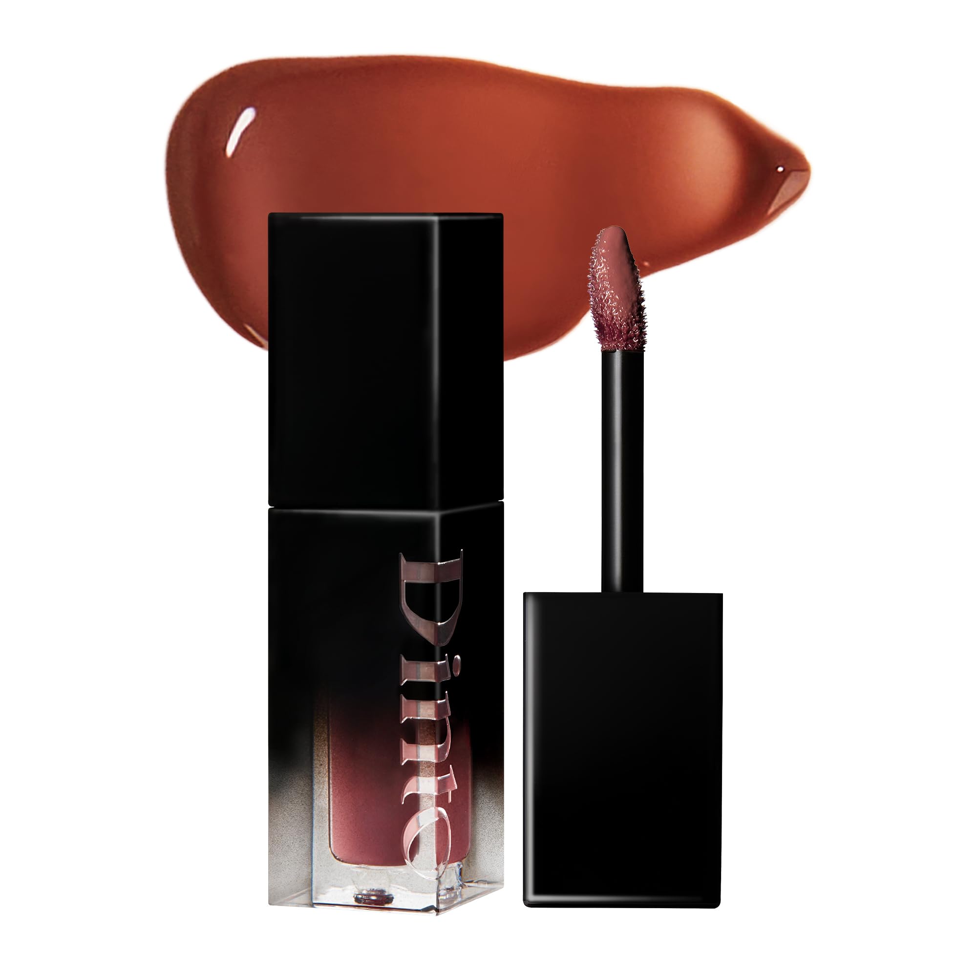 DINTO Blur-Glowy Lip Tint (227 Decōrum) – Dewy Finish Glowy Korean Lip Tint, Long Lasting All Day Stain, Deep Brick Red, Vegan & Cruelty-Free, 0.11 fl oz
