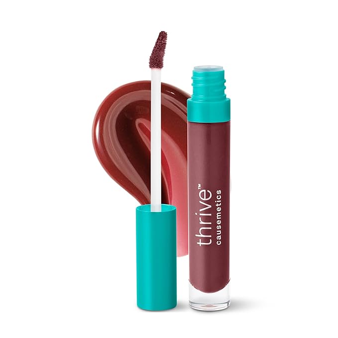 Thrive Causemetics Sheer Strength Lip Plumping Peptide Gloss, Deep Berry