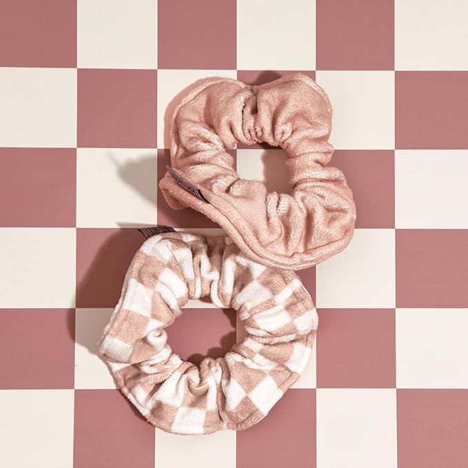 Kitsch Microfiber Quick-Dry Hair Towel Scrunchie - Terracotta, 2 pcs