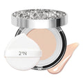 2aN Gleaming Tension Cushion Foundation Pact #21 Light Beige, Korean Cushion Foundation Makeup, Lightweight & Buildable Coverage with Ceramides and Centella Asiatica (0.45 oz)