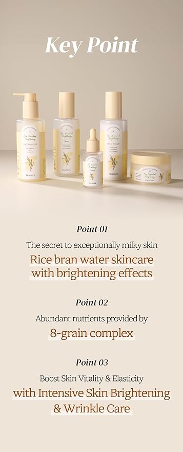 DEOPROCE Rice Enriched Toner – Korean Skin Care with Rice Bran Water and 8-Grain Complex 200ml