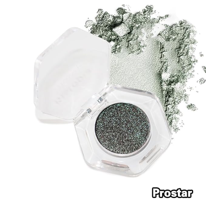 Bistopia Holographic Glitter Single Eyeshadow, Pearlescent Shimmer Metallic Cream Powder Eye Makeup, Blendable Long Lasting Waterproof, Multi-Use Face Highlighter, 2g. (Prostar)