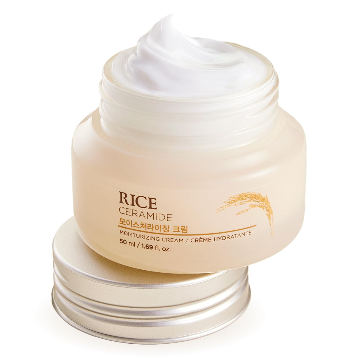 THE FACE SHOP Rice Ceramide Moisturizing Cream, Lightweight, 1.69 fl. oz.