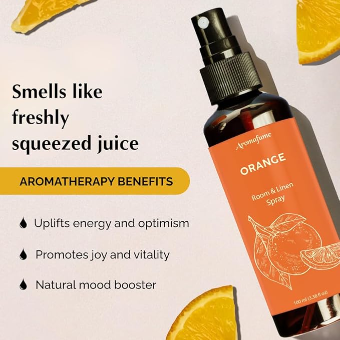 Orange Air Freshener Spray for Room, Linen & Pillow 100ml by Aromafume