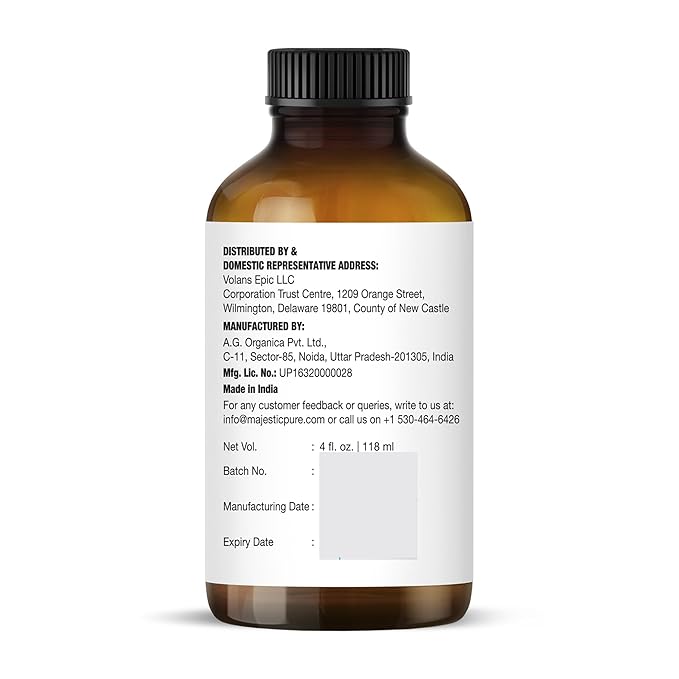 Majestic Pure Essential Oil with Glass Dropper - 100% Pure and Natural - Essential Oils for Diffuser, Aromatherapy, Soap and Candle Making, Lemongrass Essential Oil, Lemongrass Oil, 4 Fl Oz