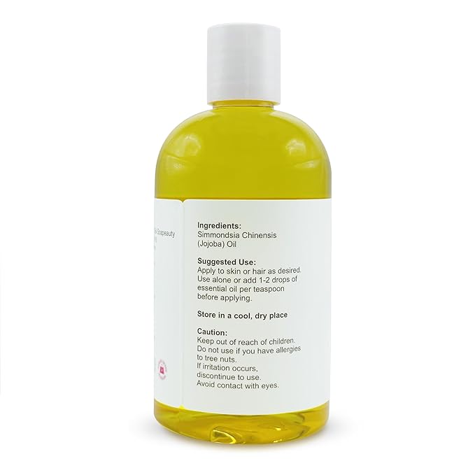 Golden Jojoba Oil 100% Pure Natural Unrefined Cold Pressed 12 Fl Oz