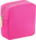 YogoRun Small Coins Pouch for Purse Mini Makeup Bag Women Toiletry Kit Nylon Cosmetic Pouch Bag with Zipper Pocket S, Hot Pink