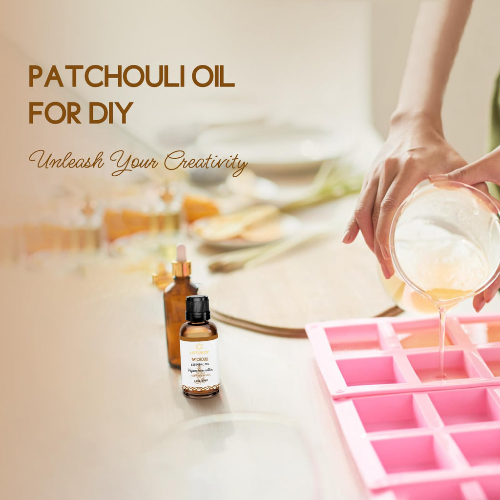 LOTUSJOY Patchouli Essential Oil for Skin Hair Diffuser, 1 Oz