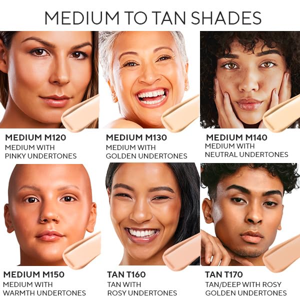 MIRABELLA - Invincible for All HD Liquid Foundation, Moisturizing Face Products for All Skin Types, Full-Coverage Lightweight Foundation Makeup, Moisturizing & Hydrating Beauty Care, Medium M150