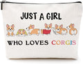 CQM Corgi Gifts Funny Corgi Makeup Bag Funny Cosmetic Bag Toiletry Bag Zipper Pouch for Women Girls Female Sister Daughter Friend Birthday Graduation Friendship