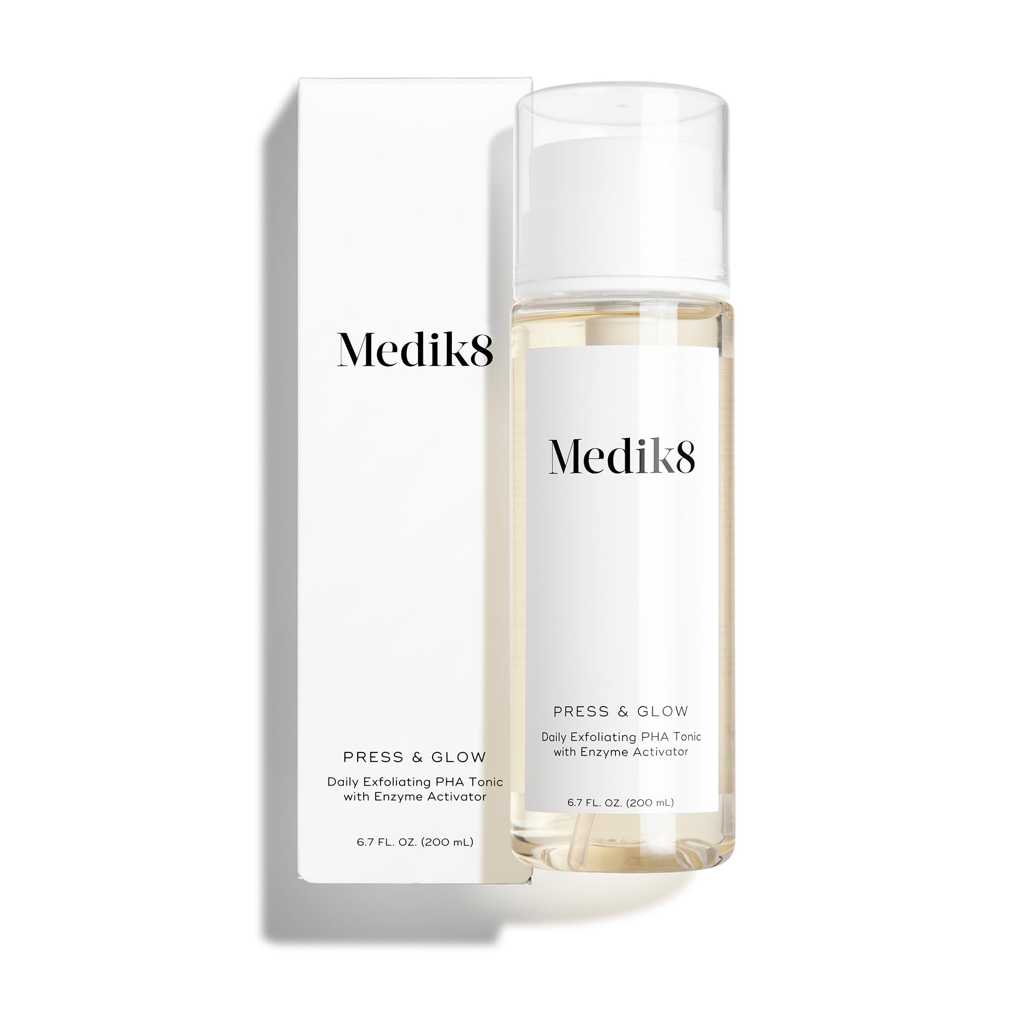 Medik8 Press & Glow PHA Gentle Daily Exfoliating Face Toner 6.7 oz