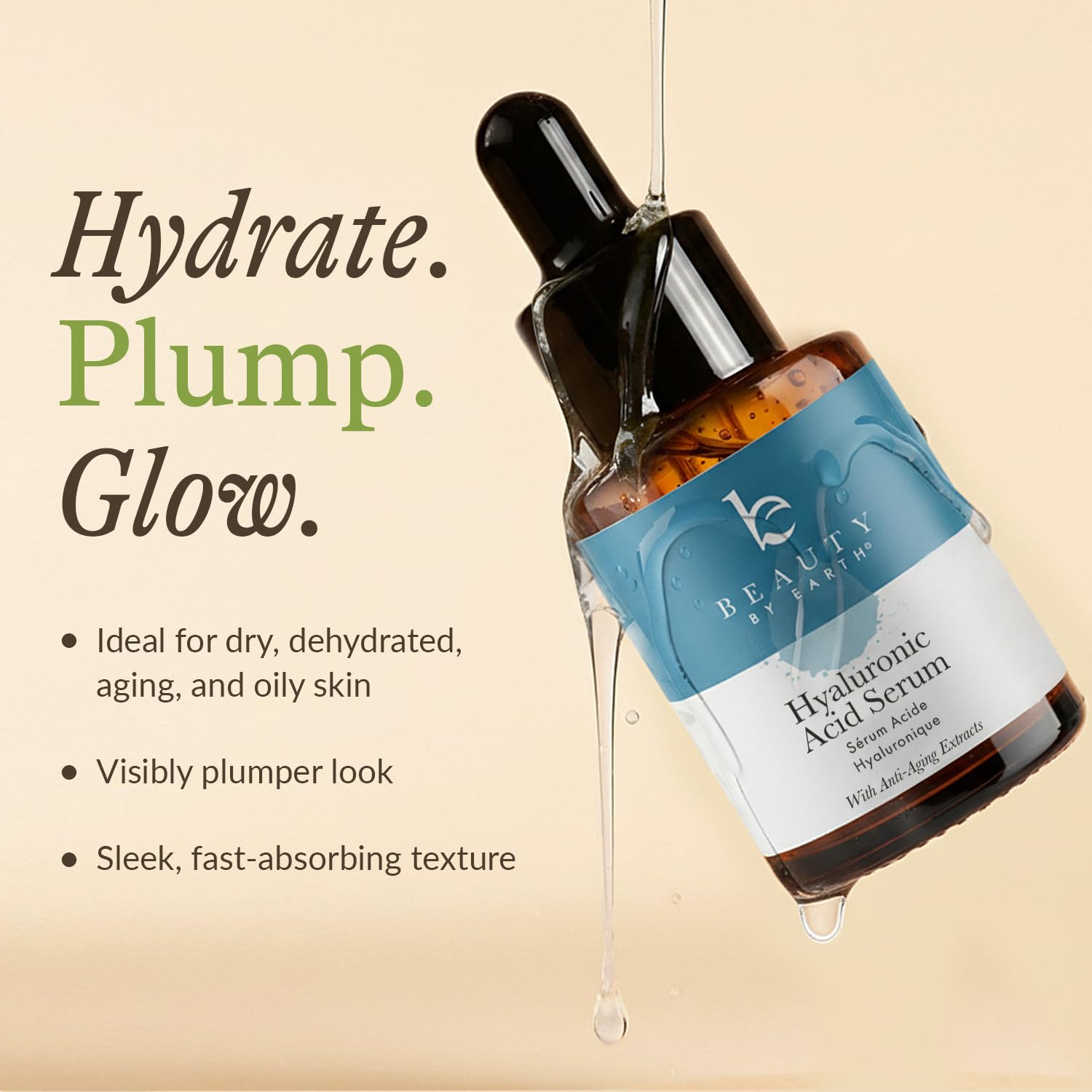 Hyaluronic Acid Serum for Face - USA Made with Natural, Organic Ingredients