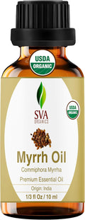 SVA Organic Myrrh Essential Oil in Glass Bottle, 1/3 Fl Oz (10 ml)
