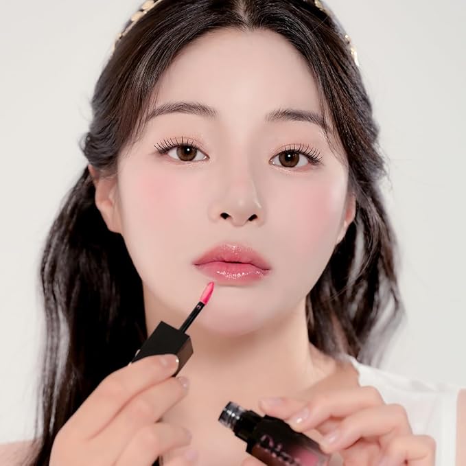 DINTO Blur-Glowy Lip Tint (207 Fidentia) – Dewy Finish Glowy Korean Lip Tint, Long Lasting All Day Stain, Light Raspberry Pink, Vegan & Cruelty-Free, 0.11 fl oz