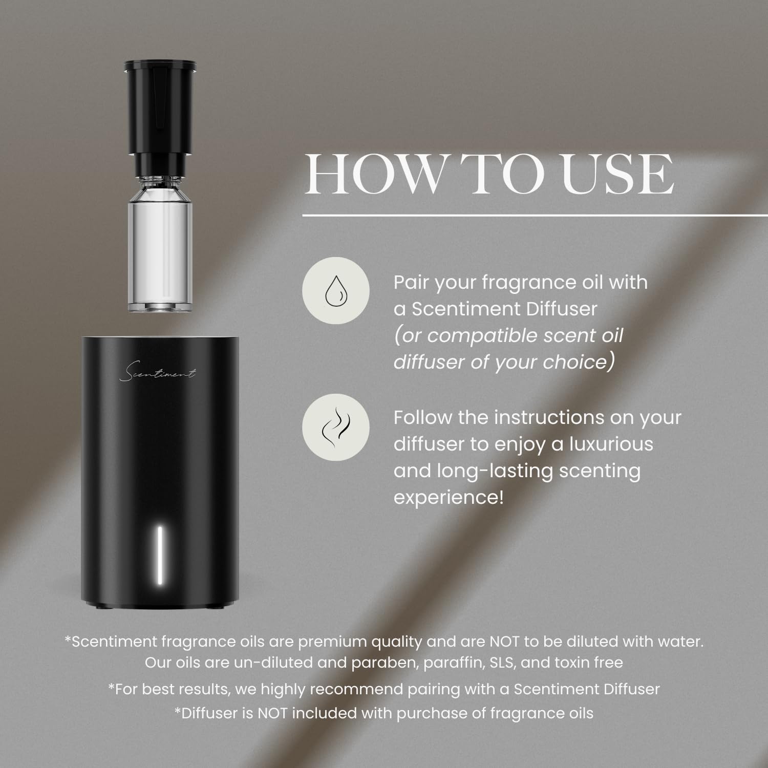 Scentiment Tabac Diffuser Oil - Premium Hotel Scent with Notes of Vanilla, Cacao, & Woody Home Scent, Aromatherapy Fragrance Oil Diffuser Refill - 0.68 fl oz (20 mL)