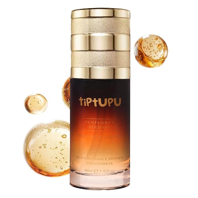 Tiptupu Sunflower Seed Oil Vitamin C Serum for Face with Hyaluronic Acid,Vitamin E-Antioxidant for face,Neck Firming Serum - Hydrates | Soothes & Plump Skin,Improve Appearance of Fine Lines & Radiance