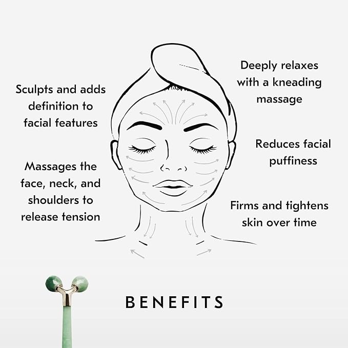 Mount Lai Jade Tension Melting Massager for Face and Neck | Neck and Face Jade Roller for Relieving Tensions