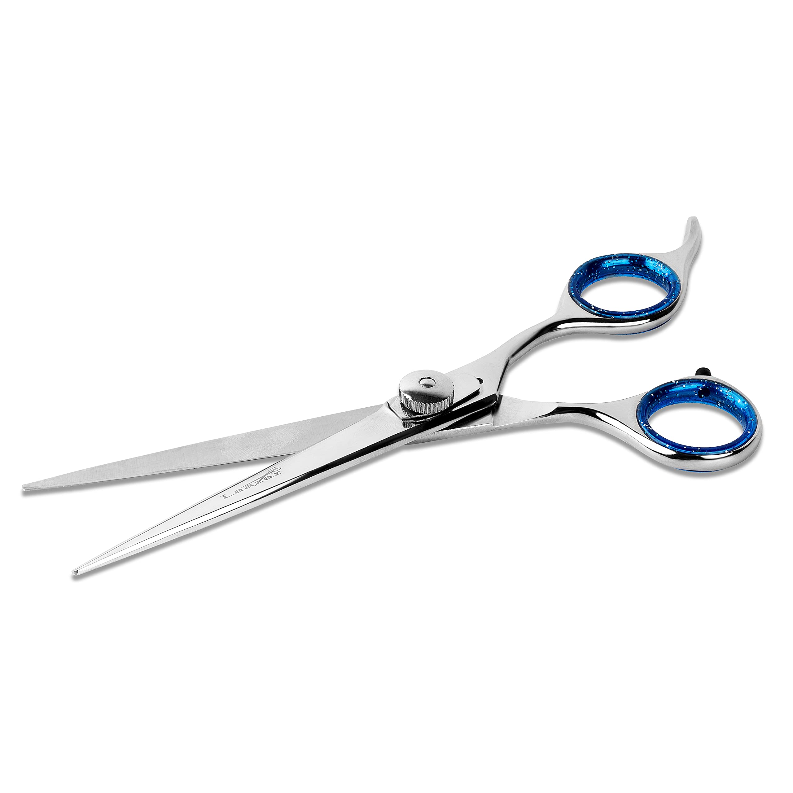 Laazar Pet Grooming Set - 7" Straight Pet Grooming Scissors & 6.5" Pet Thinning Shears with 42 Teeth | Professional Dog Scissors Kit | Use as Cat and Dog Shears