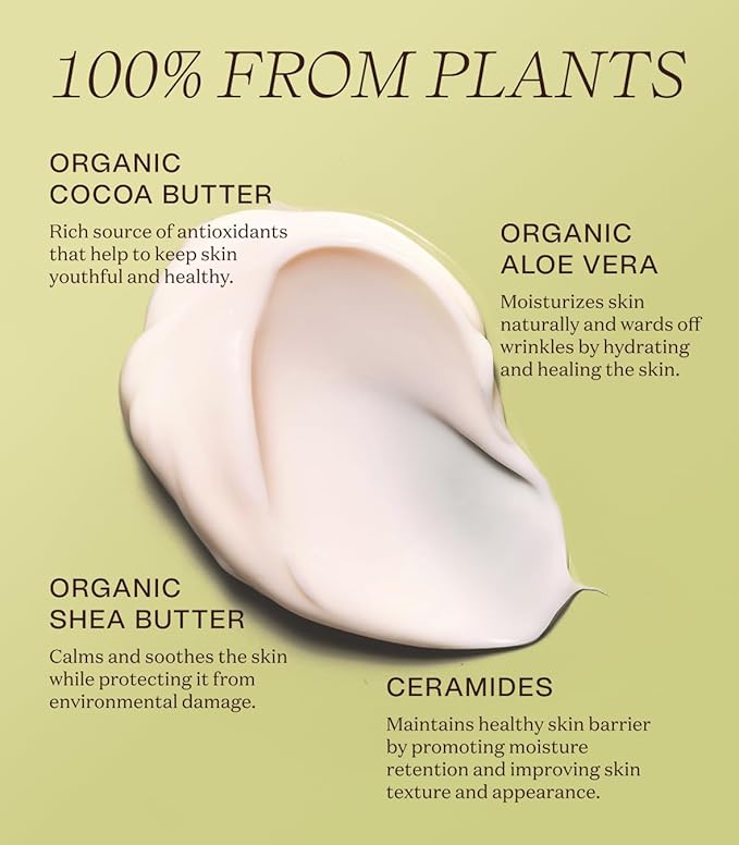 Ingreendients Hand & Body Lotion With Organic Cocoa Butter & Shea Butter - With Ceramides, Moisturizes and Rejuvenates Skin, Natural, Non Toxic, Vegan