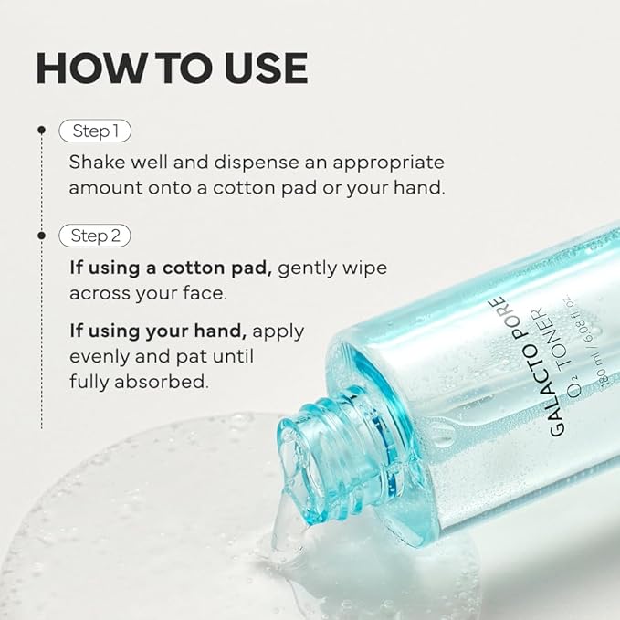 SAM'U Galacto Pore O2 Toner, Pore Refining Hydrating Toner, 6.08 fl oz