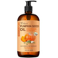 Yoken Pumpkin Seed Oil for Hair 16oz Glass Bottle, Unrefined Cold Pressed