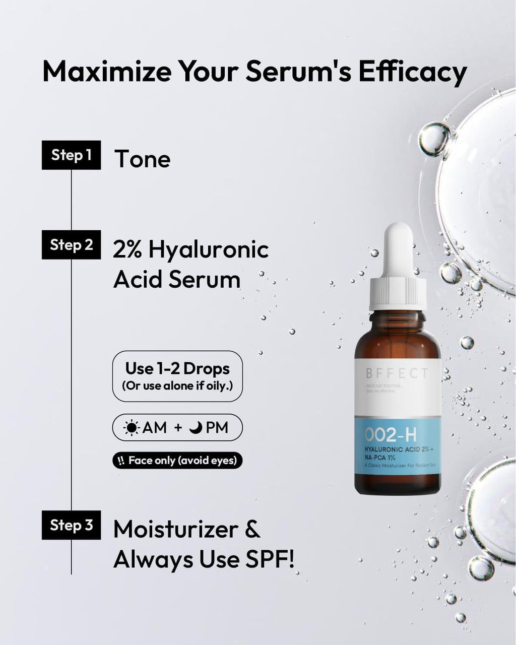 Hyaluronic Acid Serum - Dermatologist Developed for Weightless Hydration - Hyaluronic Acid 2% & Na-PCA 1% Serum For All Skin Types - 1 Fl Oz