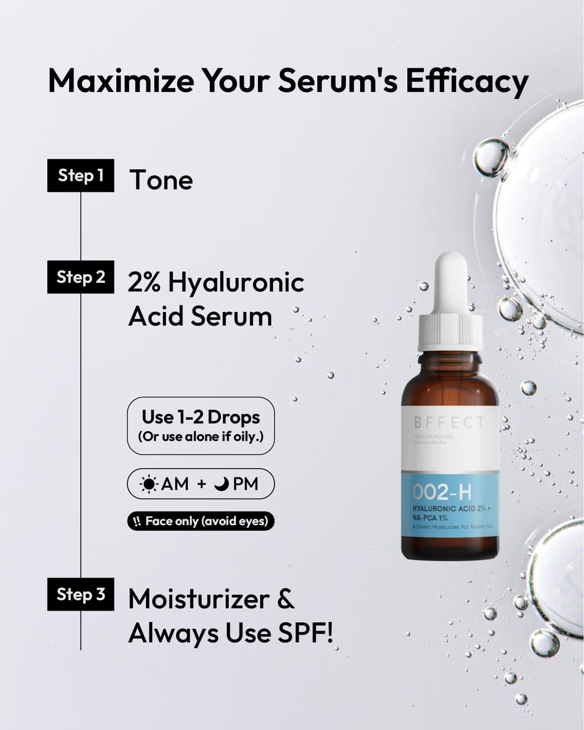 Hyaluronic Acid Serum - Dermatologist Developed for Weightless Hydration - Hyaluronic Acid 2% & Na-PCA 1% Serum For All Skin Types - 1 Fl Oz