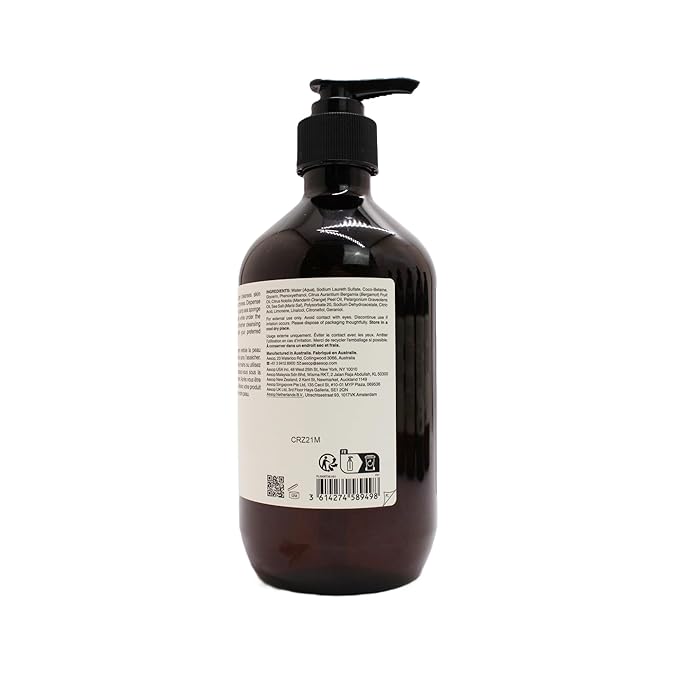 Aesop Geranium Leaf Body Cleanser | Gentle Shower Gel with Geranium, Mandarin and Bergamot Essential Oil Blend to Refresh & Balance Skin | 500 mL / 16.9 oz