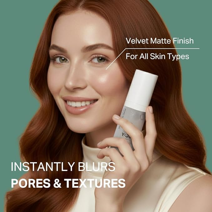 Y'OUR Pore Minimizer Face Primer, Gripping & Blurring Makeup Primer with Vitamin C & E, Oil Control & Brightening, Retinol-Infused Anti-Aging Formula, Soft-Focus Finish, 2-in-1 Primer & Makeup Base