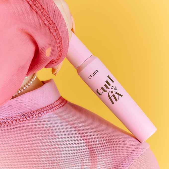 ETUDE Curl Fix Mascara, Waterproof Mascara, Strong Curl Up, Long-Lasting, Waterproof, Light-Weight, Korean Makeup, Beauty, Vegan Certified, Black (0.27 Fl Oz)