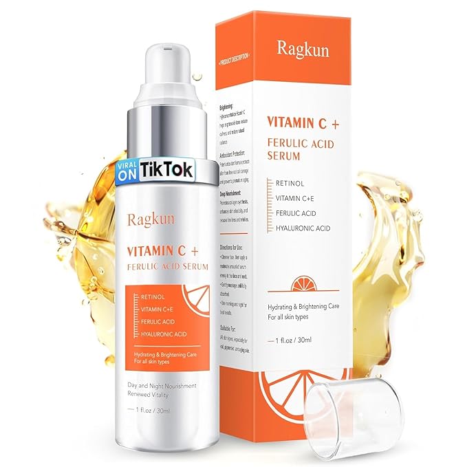 Ragkun Vitamin C Brightening Serum for Face, Super Vitamin C for Women Men, Firming Anti Aging Wrinkle 2