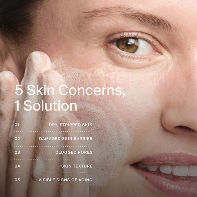 Timeline Mitopure Gentle Cleanser - Non-Drying & Calming Foaming Mousse with Ceramides to Remove Makeup & Strengthen Skin Barrier for All Skin Types - 3.38 Fl Oz