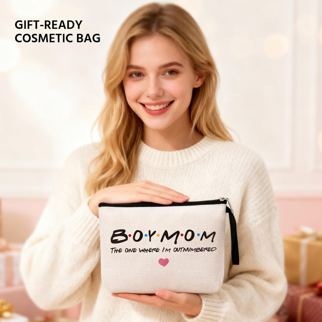 Jztco Boy Mom, Baby Shower Gifts for Moms First Time Makeup Bag