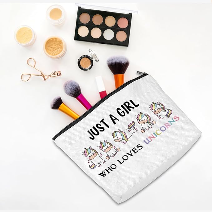 CQM Unicorn Gifts Makeup Bag Stuff Unicorn Cosmetic Bag Toiletry Bag Zipper Pouch for Women Girls Female Sister Daughter Friend Lover Birthday Graduation Friendship