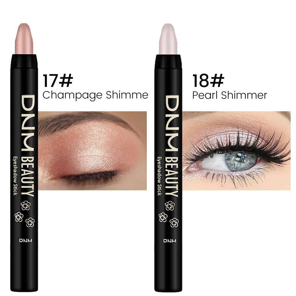 evpct 2Pcs Cream Eyeshadow Sticks Set for Eyes Waterproof, Taupe Shimmer & Bronze Shimmer Matte Eye shadow Stick Pencil Pen Bulk sombras en crema para ojos 19+20