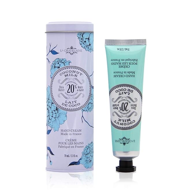 La Chatelaine Shea Butter Hand Cream, Made in France, Natural and Organic Ingredients, Gift Tin