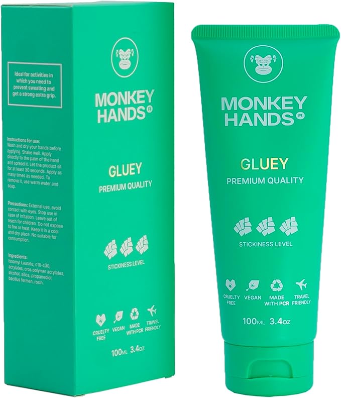 MONKEY HANDS Gel Grip Pole Dance, Calisthenics, Rings, Parkour, Gymnastics, Padel, Tennis and More - High Performance - Skin Friendly, Vegan, Without Parabens and Petrolatum - 100ml.
