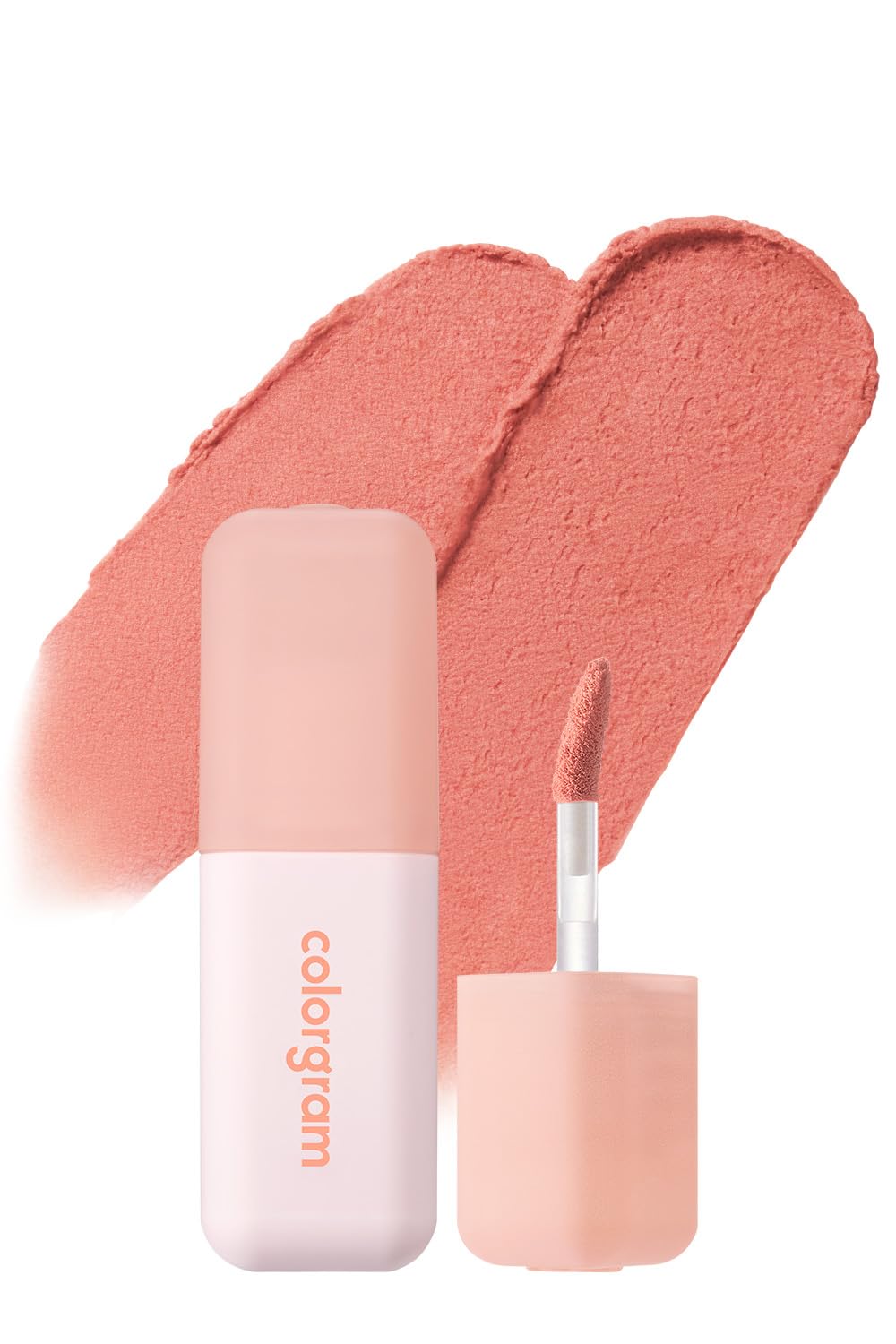 COLORGRAM NUDE BLUR TINT 08 HIP CHOCOLATE | K-Beauty Makeup, Soft-Focus Matte Lip Stain, 2-in-1 Lip & Cheek | Lightweight Blurring Tint for a Smooth & Airbrushed Finish, Non-Sticky Formula