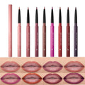 QIDSTERS 8Pcs Gel Lip Liner Pencil Set for Women, Matte Long Lasting LipLiner Lipstick 24 Hour, High Pigmented Lips Makeup Retractable Liners Waterproof Smudge Proof, Vegan & Cruelty-Free