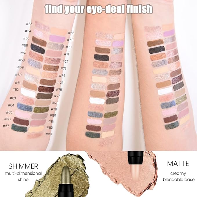 Black Cocoa Matte Cream Eye Shadow Stick Makeup for Women, Cocoa Matte Eyeliner Pencil Eyeshadow Brightener Stick for Eyes, Waterproof Eyeshadow Applicator Blendable sombras para ojos 77#
