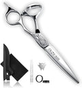 GGPH Professional Hair Cutting Scissors - SUS 440C & Cobalt Stainless Steel Barber Shears Fine Adjustment Tension Premium Shears for Hair Cutting (Hair Cutting Scissors S4, 6.0 Inches)